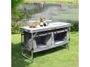 Woltu Campingtisch Höhenverstellbar Silber mit Tragetasche Bild 1