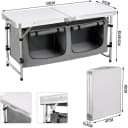 Woltu Campingtisch Höhenverstellbar Silber mit Tragetasche Bild 3