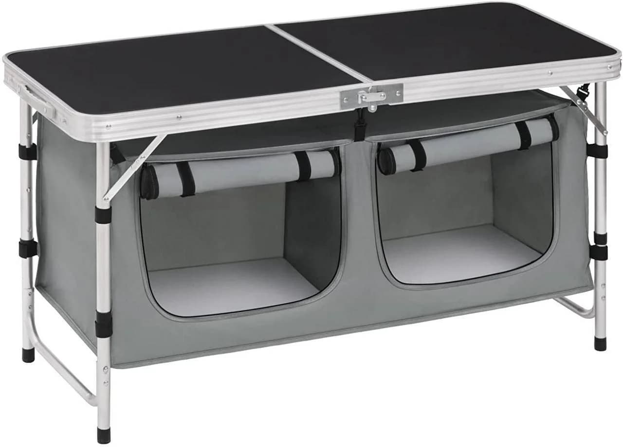 Woltu Campingtisch Höhenverstellbar mit Stauraum Outdoor inkl. Tragetasche - Bild 2