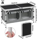 Woltu Campingtisch Höhenverstellbar mit Stauraum Outdoor inkl. Tragetasche Bild 3