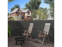 Woltu Balkonsichtschutz PVC Grau UV-beständig Wetterfest Bild 1