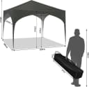 Woltu Pavillon 3x3m wasserdicht grau Bild 3