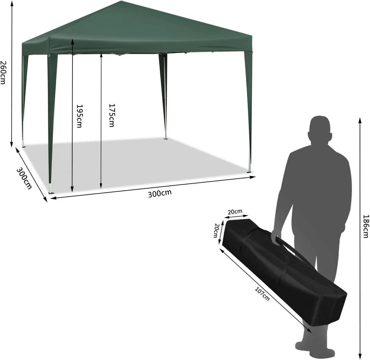 Woltu Faltpavillon 3x3 m Pop-Up Pavillon - Bild 3