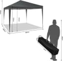 Woltu Faltpavillon 3x3 m Beige/Grau/Blau Bild 3