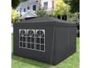 Woltu Faltpavillon 3x3m mit 4 Seitenteilen Anthrazit Bild 5
