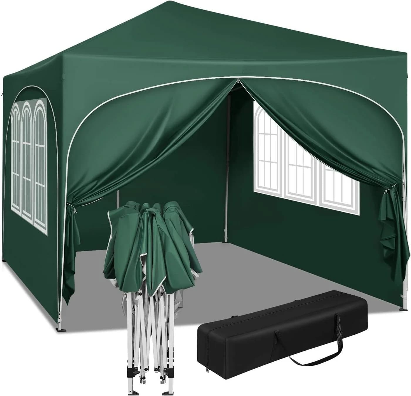Woltu Faltpavillon 3x3m Grün Höhenverstellbar - Bild 2
