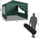 Woltu Faltpavillon 3x3m Grün Höhenverstellbar Bild 3