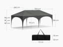 Woltu Pavillon 3x6m mit 6 Seitenwänden höhenverstellbar Grau Bild 3