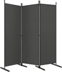Woltu Paravent Raumteiler Dunkelgrau Klappbar Metall Polyester Bild 2