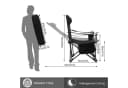 Woltu Campingstuhl 2er Set Klappbar Schwarz mit Getränkehalter Bild 3