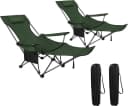 Woltu Campingstuhl 2er Set Grün Klappbar mit Getränkehalter Bild 2