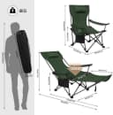 Woltu Campingstuhl 2er Set Grün Klappbar mit Getränkehalter Bild 3