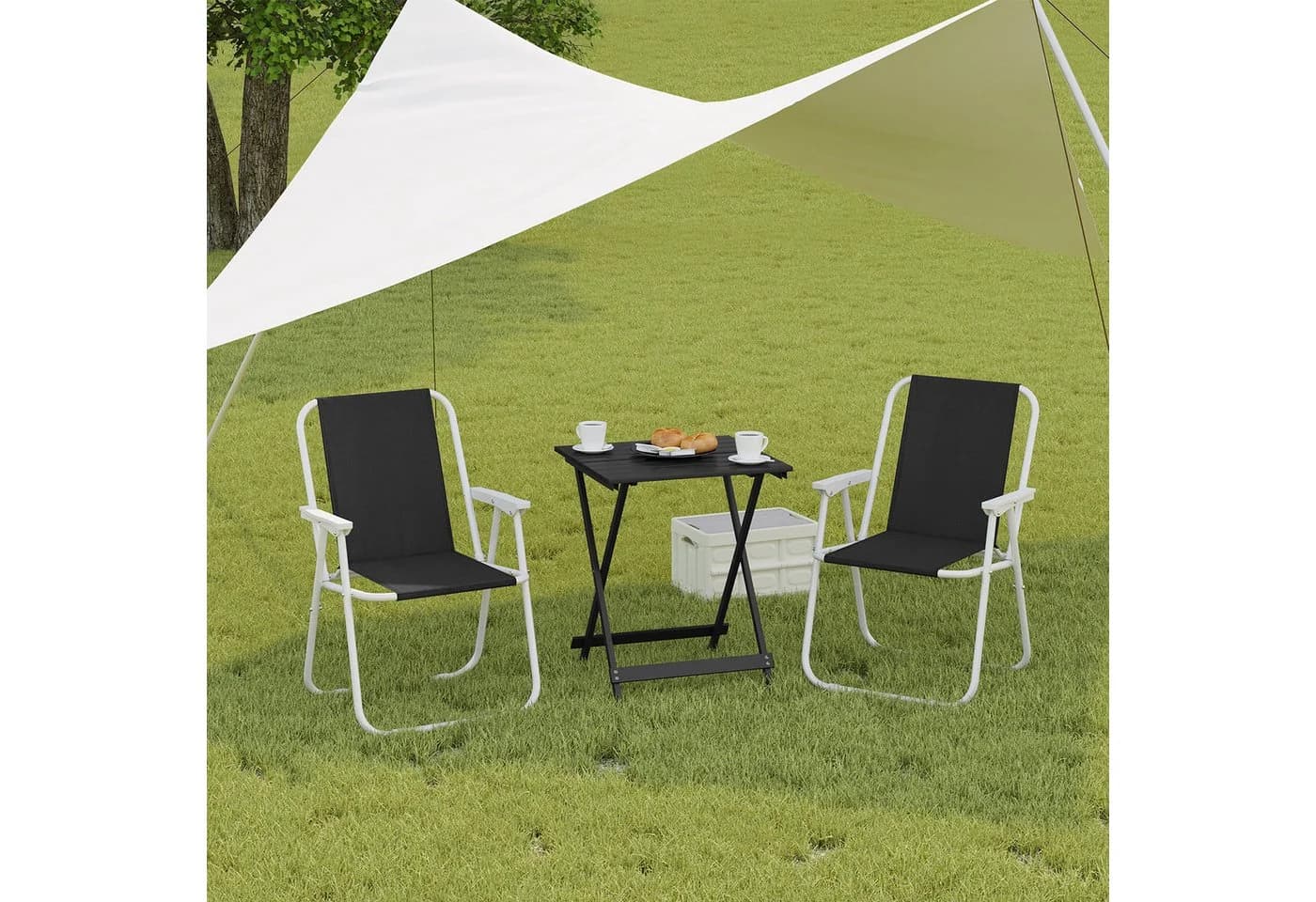 Woltu Campingtisch Klappbar Aluminium Schwarz - Bild 5