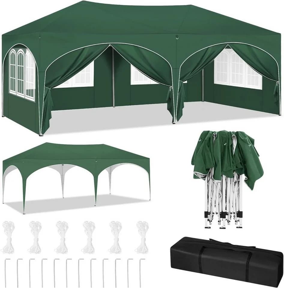 Woltu Pavillon 3x6m Beige/Grau/Blau/Grün - Bild 2