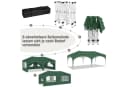 Woltu Pavillon 3x6m Beige/Grau/Blau/Grün Bild 5