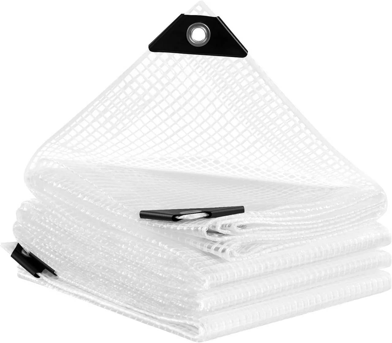 Woltu Schutzplane 140g/m² Transparent mit Aluminiumösen - Bild 2
