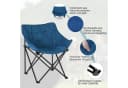 Woltu Campingstuhl Faltbar Gepolstert Dunkelgrau Blau Mit Tasche Bild 5