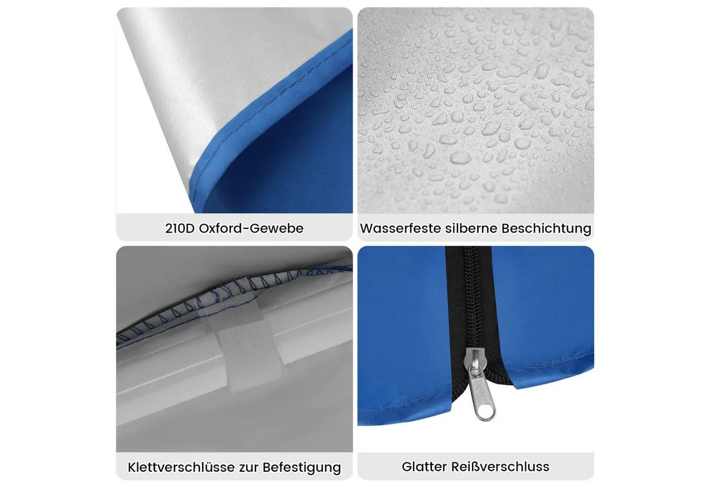 Woltu Pavillon 6-Seitenteile 3,8x3,3 m Sechseckig Moskitonetz Blau - Bild 4