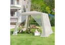 Woltu Gartenpavillon 3x3m mit Moskitonetz und Metallrahmen Beige/Blau Bild 1
