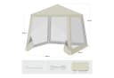 Woltu Gartenpavillon 3x3m mit Moskitonetz und Metallrahmen Beige/Blau Bild 3