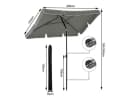 Woltu Sonnenschirm 45° knickbar UV-beständig wasserdicht 200x120 cm Bild 3
