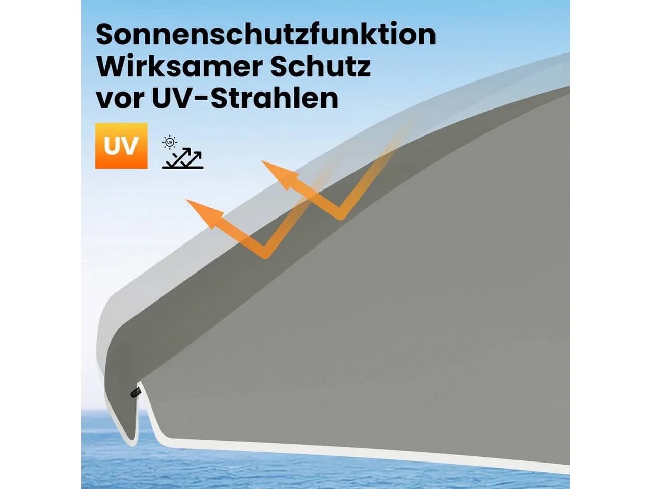 Strandschirm aus Metall und Polyestergewebe in verschiedenen Farben - Bild 4