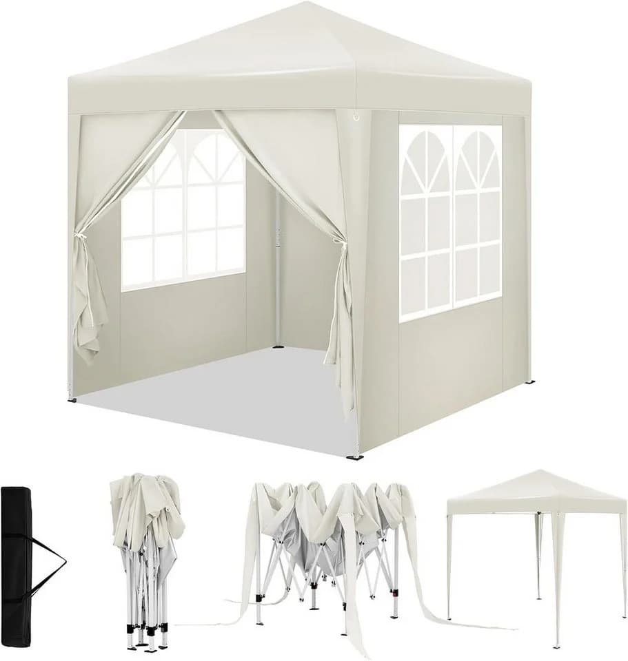 Woltu Faltpavillon 2x2 m mit 4 Seitenwänden höhenverstellbar - Bild 2