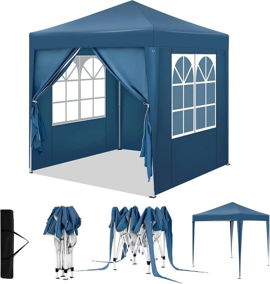 Woltu Faltpavillon 2x2 m mit 4 Seitenwänden höhenverstellbar - Bild 2