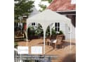 Woltu Pavillon 2x2m Beige/Silber Höhenverstellbar mit Seitenwänden Bild 4