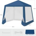 Woltu Pavillon 3x3 m mit Moskitonetz Beige/Blau Bild 3