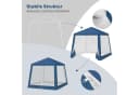 Woltu Pavillon 3x3 m mit Moskitonetz Beige/Blau Bild 5