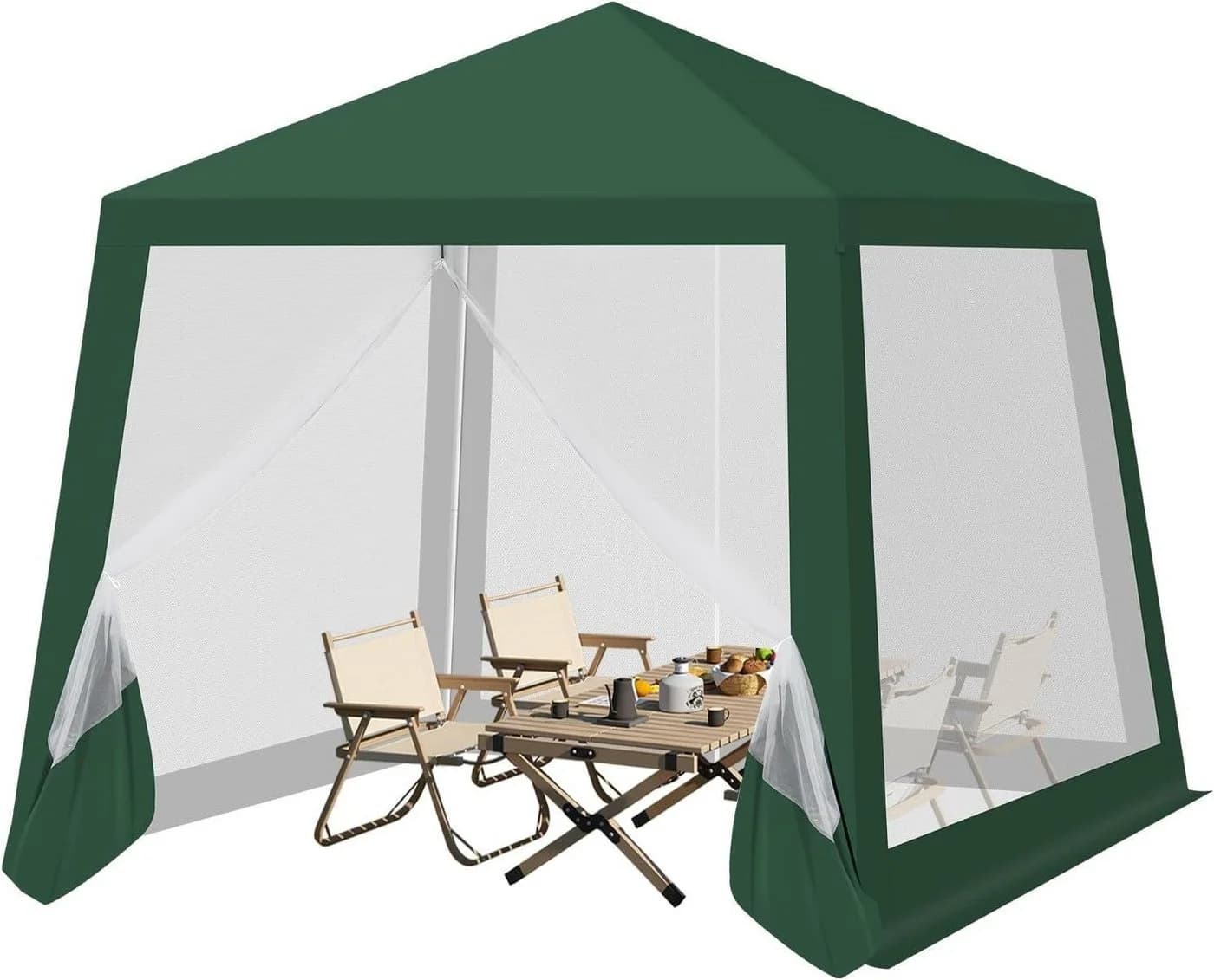Woltu Gartenpavillon 3x3m mit Moskitonetz und Metallrahmen - Bild 2
