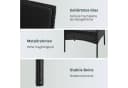 Woltu Gartenlounge-Set 4-tlg. Schwarz PE-Rattan mit Metallrahmen Bild 5