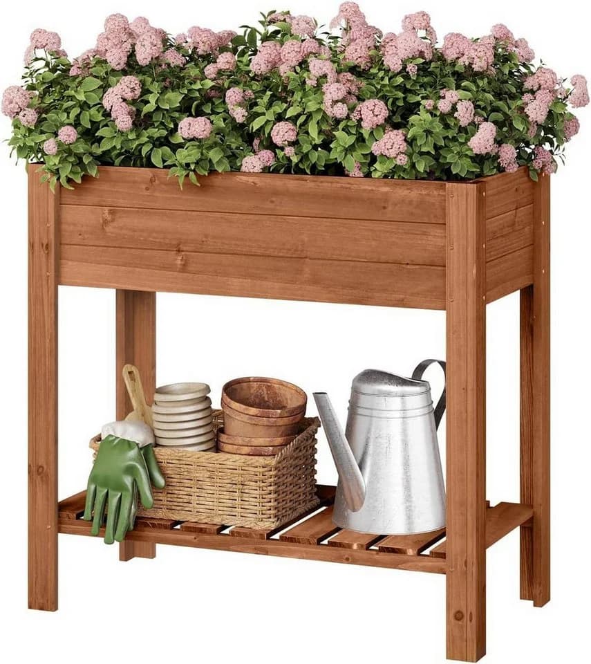 Woltu Hochbeet Tannenholz 80x75x40 cm - Bild 2