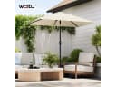 Woltu Sonnenschirm UV-Schutz UPF 50+ Neigungsverstellbar Beige Bild 1