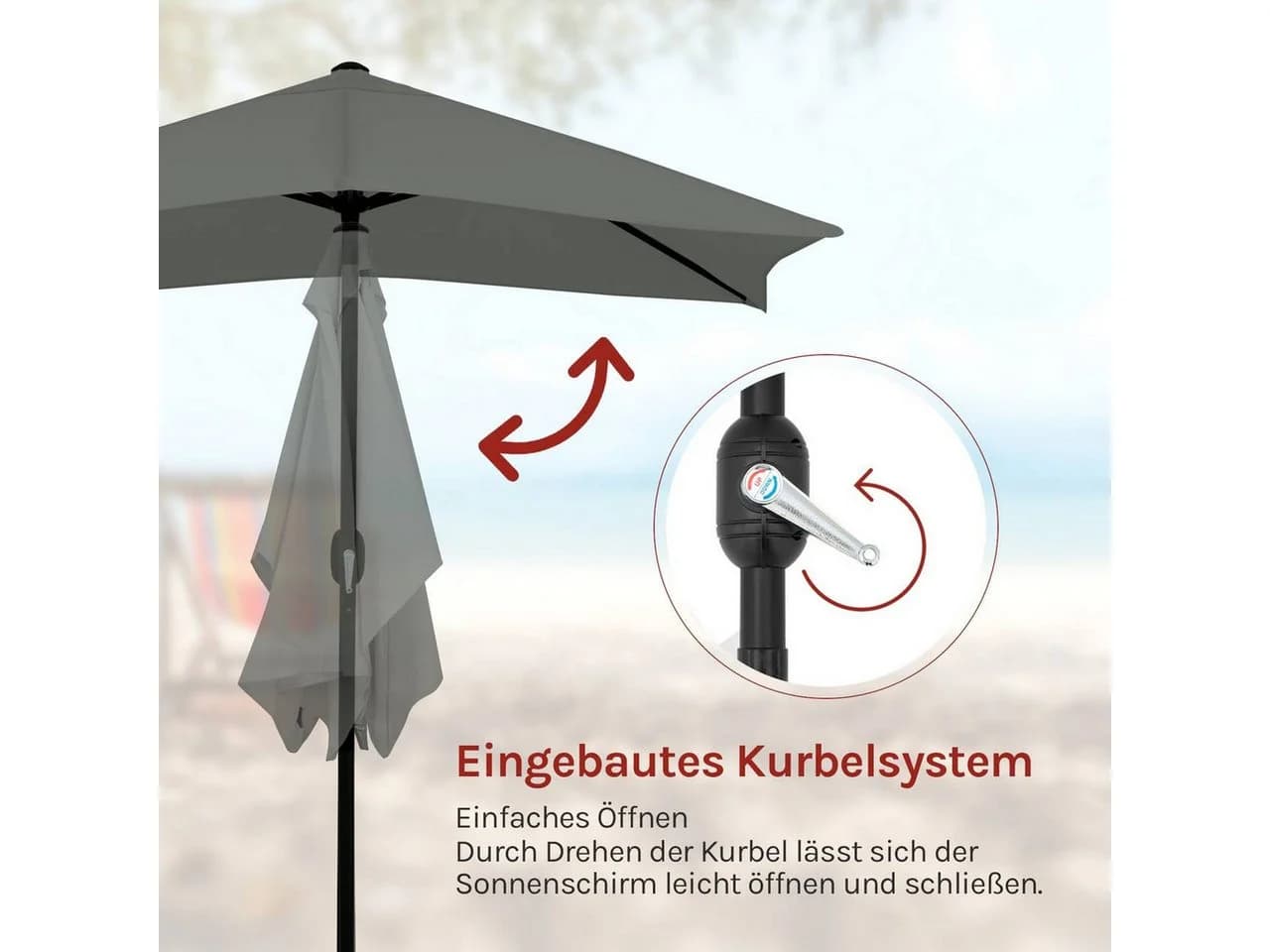 Woltu Sonnenschirm UV-Schutz UPF 50+ Neigungsverstellbar - Bild 5