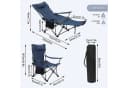 Woltu Campingstuhl (2 St) Klappbar Outdoor Armlehnen Getränkehalter Blau Bild 3