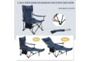 Woltu Campingstuhl (2 St) Klappbar Outdoor Armlehnen Getränkehalter Blau Bild 5