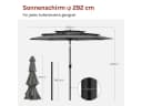 Woltu Sonnenschirm UV-Schutz UPF 50+ Dunkelgrau Bild 3