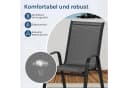 Woltu Gartenstuhl 4 St. stapelbar dunkelgrau Bild 4