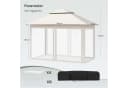 Woltu Pavillon 3x3 m mit Moskitonetz und höhenverstellbar Bild 3