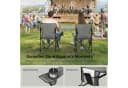 Woltu Campingstuhl 2er Set Klappbar Grau Schwarz Outdoor Bild 4