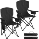Woltu Campingstuhl 2er Set Klappbar mit Kühltasche & Getränkehalter Bild 2