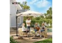 Woltu Sonnenschirm 295 cm Beige UPF 50+ 360° drehbar Aluminium Bild 1