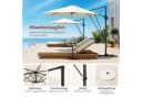 Woltu Sonnenschirm 295 cm Beige UPF 50+ 360° drehbar Aluminium Bild 5