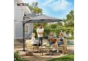 Woltu Sonnenschirm 3m Grau UPF 50+ 360° drehbar Aluminium Bild 1