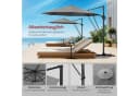 Woltu Sonnenschirm 3m Grau UPF 50+ 360° drehbar Aluminium Bild 5