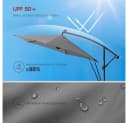 WOLTU Sonnenschirm 3x3m mit Solar-LED-Beleuchtung, drehbar, Beige/Grau Bild 5