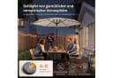 WOLTU Sonnenschirm 300 cm mit Solar-LED-Beleuchtung und Kurbel Bild 5