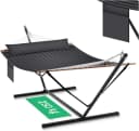 Woltu Hängematte mit Gestell 250kg belastbar Anthrazit Bild 2